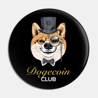 Funny Dogecoin Club Doge HODL Dogecoin Pin