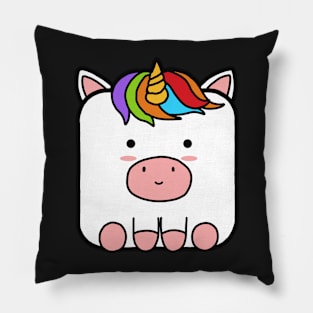 Kawaii Square Unicorn Pillow