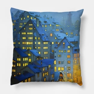 Illuminated windows Pillow