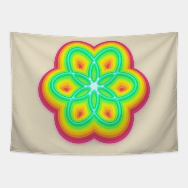 Atomic Flower Tapestry by astrellonart