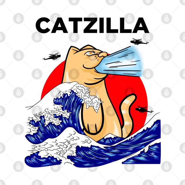 The Great Catzilla Japanese by Illustrasikuu