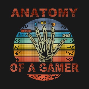 Anatomy of a Gamer Hand Skeleton T-Shirt