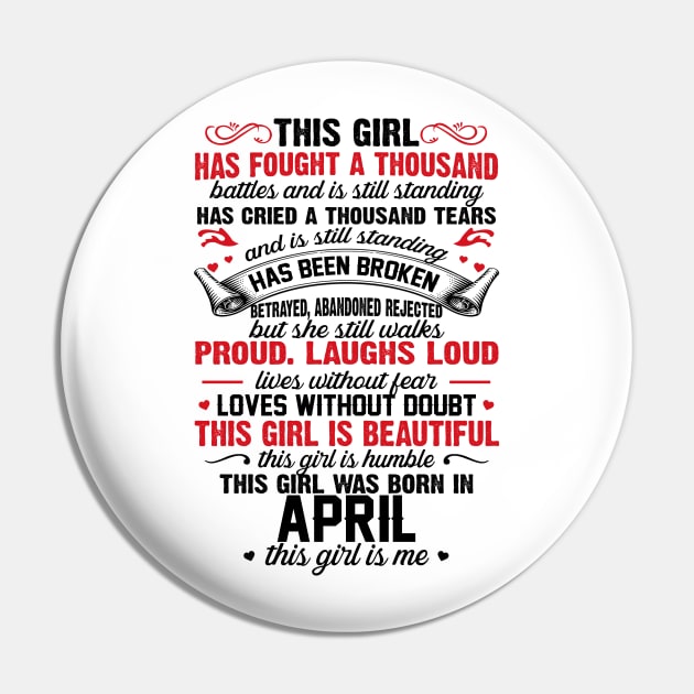 This Girl Was Born In April Pin by xylalevans