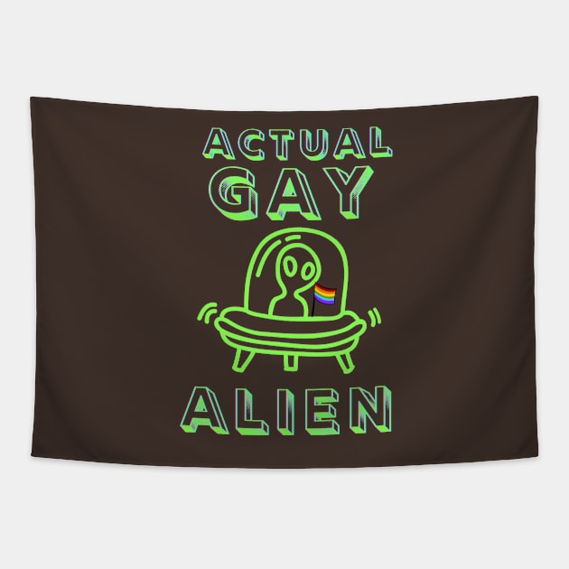 Actual Gay Alien Tapestry by goblinbabe