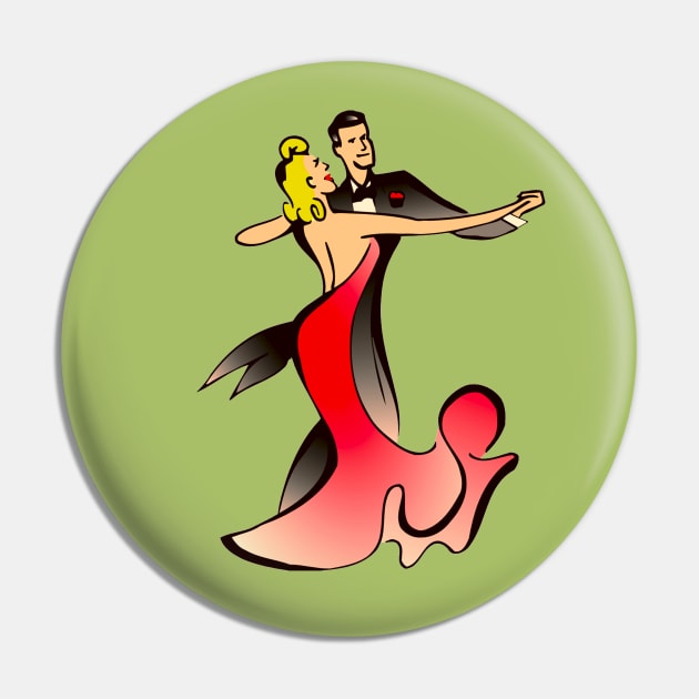 Elegant Dancers Pin by doniainart