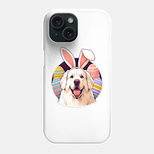 Slovensky Cuvac with Bunny Ears Enjoys Easter Morning Phone Case