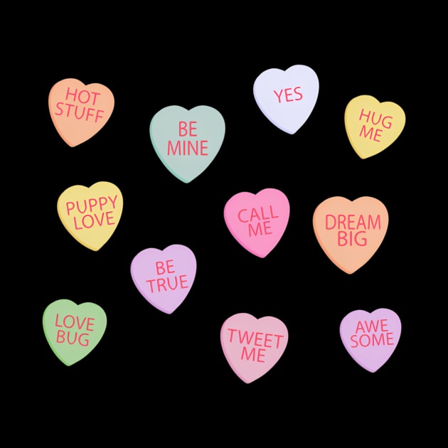 Happy Day Candy Conversation Hearts by SnugFarm