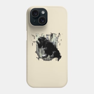 Bearded Collie Dog Stencil Art Phone Case