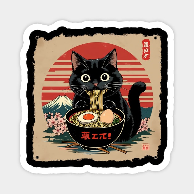Ramen Cat Magnet by BA