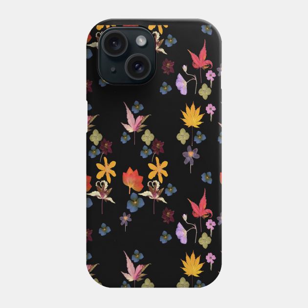 Sunset Dark Flower Garden Phone Case by My Petal Press