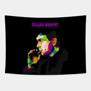 Cillian Murphy In Wpap Pop Art Style Tapestry