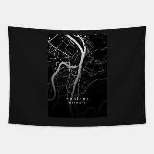 Koblenz Germany City map dark Tapestry