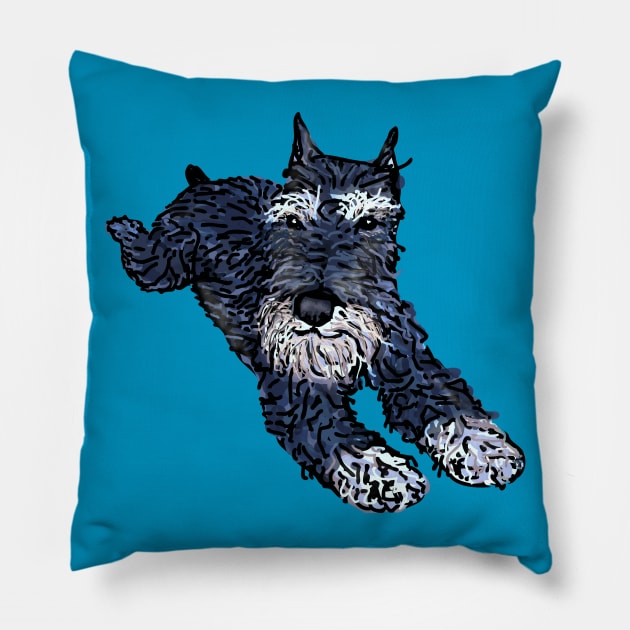 Schnauzeriffic Pillow by Doodleslice