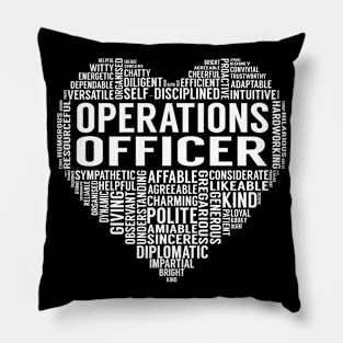 Operations Officer Heart Pillow