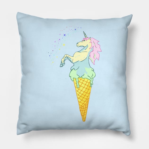 unicorn ice cream Pillow by FandomizedRose