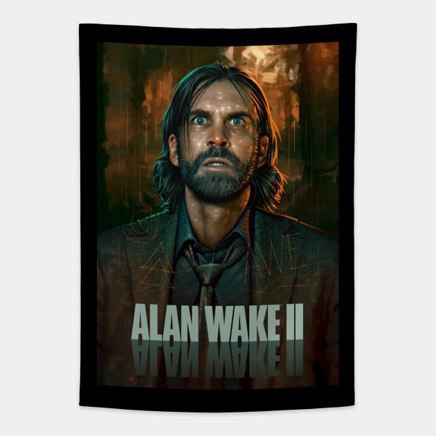 ALAN WAKE 2 Tapestry by BUSTLES MOTORCYCLE