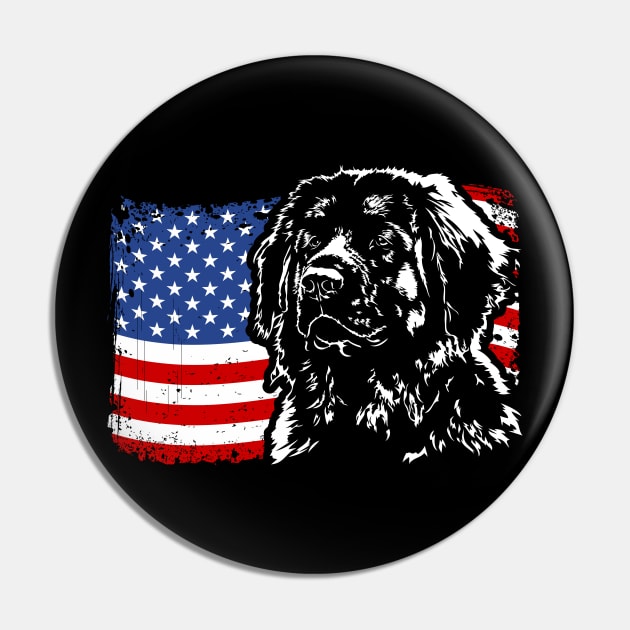 Leonberger Mom Dad American Flag patriotic dog Pin by wilsigns