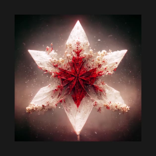 Red snowflake, star , saint, love by AnnaMartaFoley