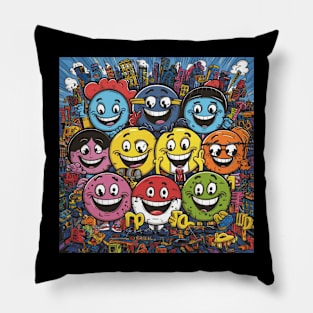 smiling friend-s funny T-shirt Pillow