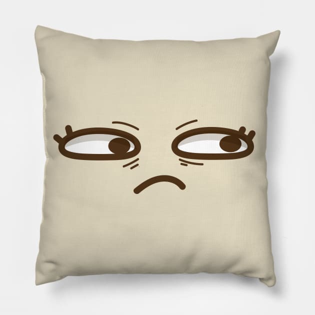 Astonished Cute Face Pillow by Tariq-T-art