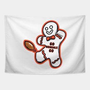 Cincinnati Bengals Gingerbread Man Tapestry