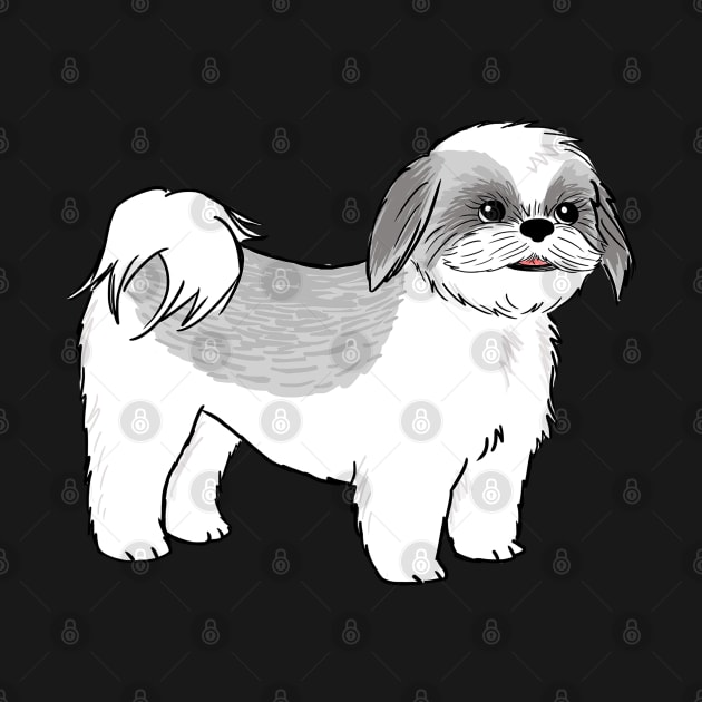 Shih Tzu Cartoon Dog by Coffee Squirrel