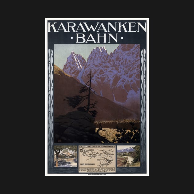 Karawankenbahn Austria Vintage Poster 1908 by vintagetreasure