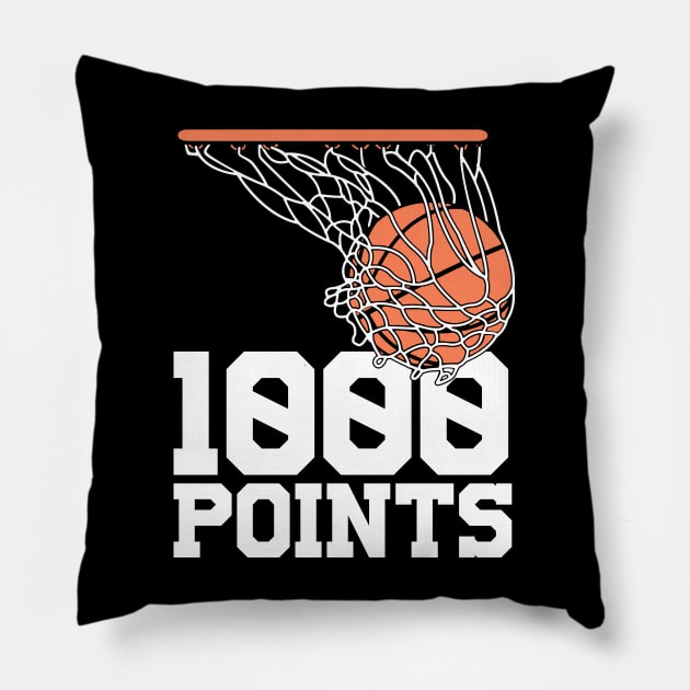 1000 Points Basketball Scorer High School Basketball Player Pillow by artbooming