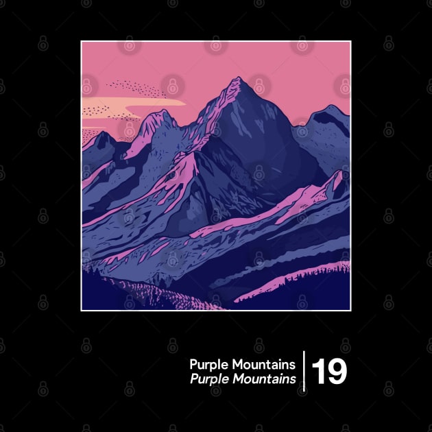 Purple Mountains - Minimalist Illustration Artwork by saudade
