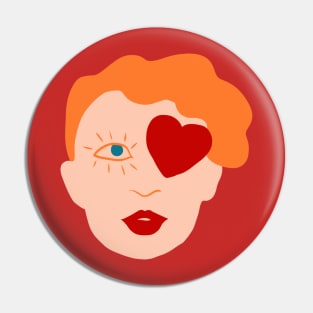 girl with a heart. Pin