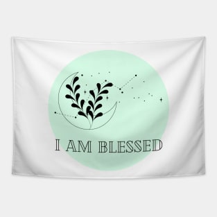 Affirmation Collection - I Am Blessed (Green) Tapestry