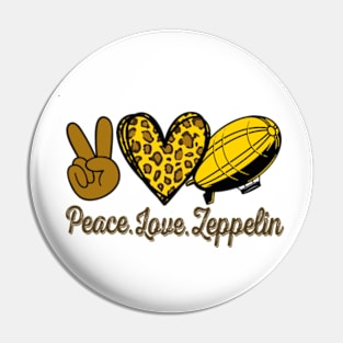 Zeppelin Love Peace Pin