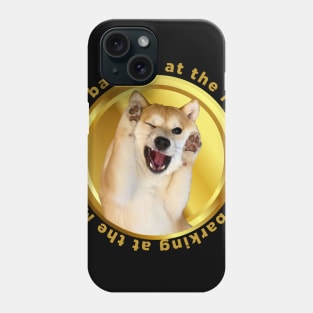 dogecoin barking at the moon Phone Case