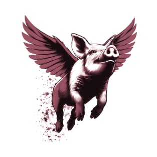 Pink Flying Pig T-Shirt