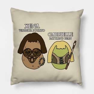 Xena Warrior Potato & Gabrielle Battling Bean Pillow