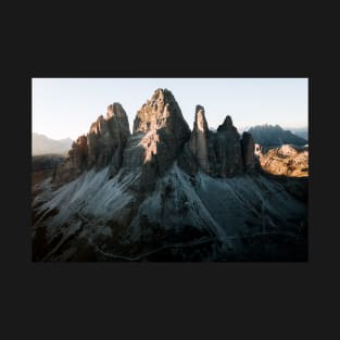 Tre Cime in the Dolomites Mountains at Dusk - Landscape Photography T-Shirt