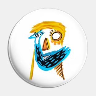 face bird Pin