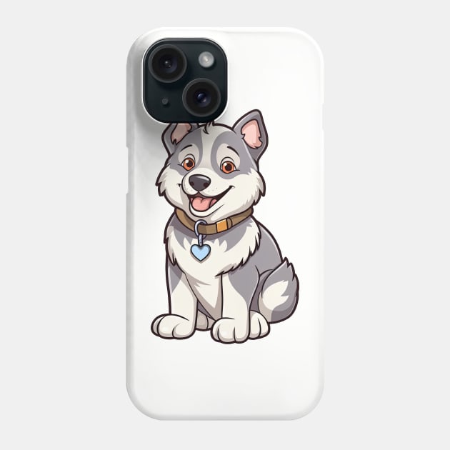 Cartoon Cute Kawaii Husky Phone Case by SimplyIdeas