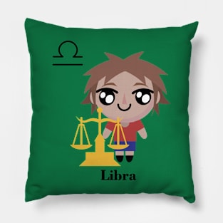 Libra Boy Cute Zodiac Sign Pillow