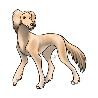 Dog - Saluki - Fawn Feathered T-Shirt