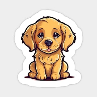 Cute Cartoon Golden Labrador Retriever Puppy Dog Magnet
