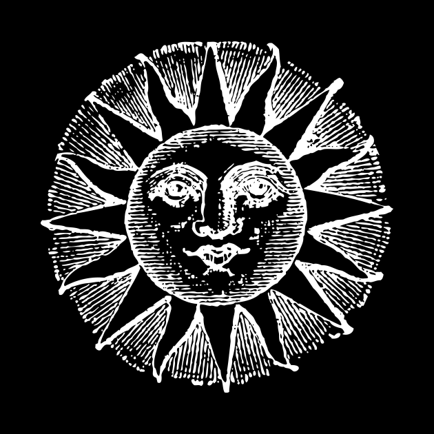 Sun Face | Sun with Face | Vintage Style Sun Illustration | by Eclectic At Heart