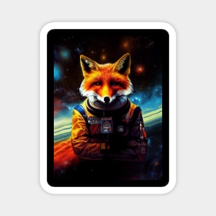 Cute Fox In Space Magnet