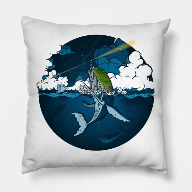 Whaling 1 Pillow by mradulovic