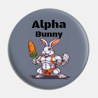 Alpha Bunny Muscle Man Pin