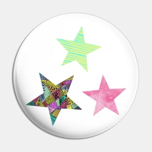 Patterned stars Pin