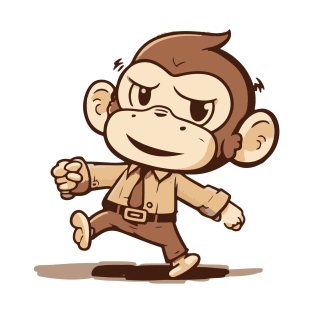 Cute Monkey Cartoon T-Shirt