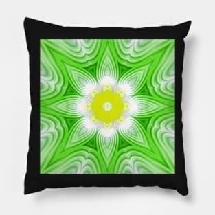 Green and yellow floral background Pillow