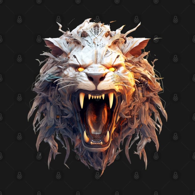 The Cybernetic King - White Lion's Roar by Lematworks