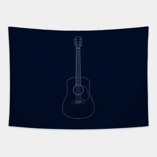 Dreadnought Style Acoustic Guitar Outline Tapestry